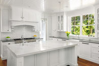 حجر كوارتز كلكتا لون أبيض زجاجي عالي مع Nsf Sgs لأعلى المطبخ