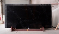 10mm سمك أسود الكوارتز الاصطناعي حجر لوحات الحائط صنع الإنسان