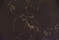 كونترتوب المطبخ سطح صلب حجر الكوارتز الاصطناعي لون مرآة أسود جزيرة