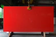 التألق الأحمر اللون الاصطناعي حجر الكوارتز كونترتوب التطبيق التجاري 3000 * 1400 مم