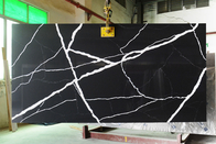 لوح حجري كوارتز كلكتا أسود أبيض باهت باهت 600 × 300 مم لعتبة النافذة