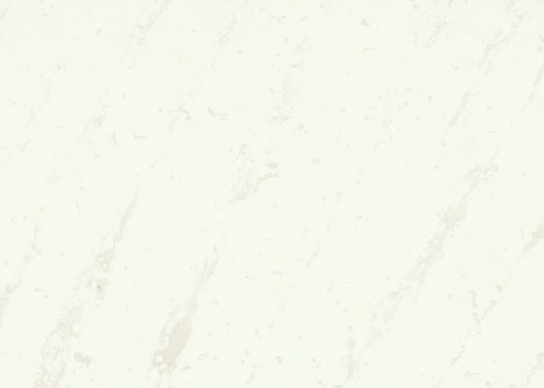 حجر الكوارتز الاصطناعي الأبيض الصلبة 93٪ لحمام كونترتوب المطبخ