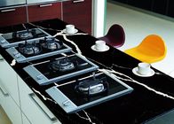 طاولات مطبخ كوارتز سوداء مصممة بألواح حجرية مقاومة للحرارة AB8012