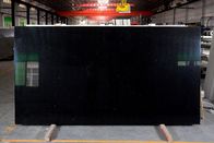 3200 * 1800 مم حجر الكوارتز الزجاجي الأسود الكريستال مع لوحة الحائط كونترتوب